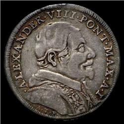 Papal coins - Alessandro VIII (1689-169