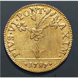 Papal coins - gold - Pio VI (1775-1799)