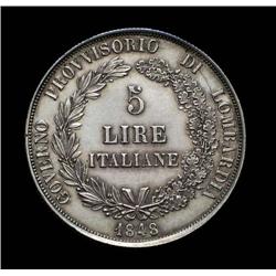 Italian antique coins - Lombardy - 5 Li