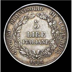 Italian antique coins - Lombardy - 5 Li