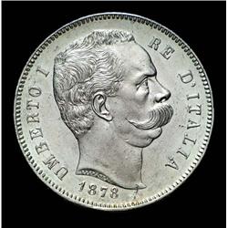 Kingdom of Italy - Umberto I - 5 Lire 1