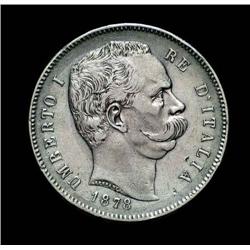 Kingdom of Italy - Umberto I - 5 Lire 1