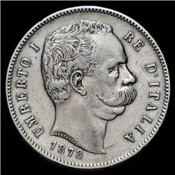 Kingdom of Italy - Umberto I - 5 Lire 1