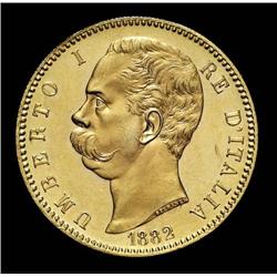 Kingdom of Italy - gold - Umberto I - 1