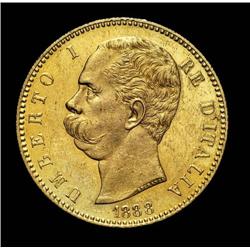 Kingdom of Italy - gold - Umberto I - 1