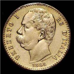Kingdom of Italy - gold - Umberto I - 5