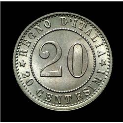 Kingdom of Italy - Umberto I - 20 Cente
