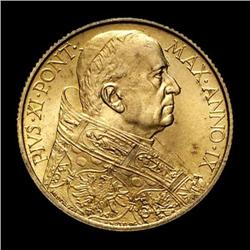Vatican City - gold - Pio XI - 100 Lire
