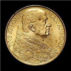 Vatican City - gold - Pio XI - 100 Lire