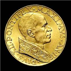 Vatican City - gold - Pio XII - 100 Lir