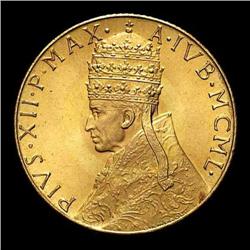 Vatican City - gold - Pio XII - 100 Lir
