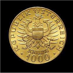Austria - gold - 1000 scellini 1976
