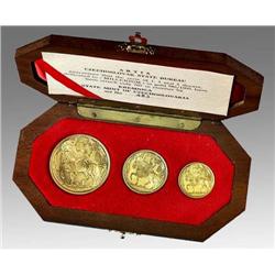 Czechoslovak Republic - gold - 1, 3 e 5