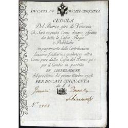 Italian banknotes - Banco giro di Venez