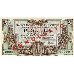 Italian/albanian banknotes - Banca Nazi