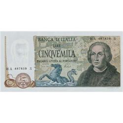 Italian Republic banknotes - 5.000 L. "