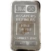 Image 1 : Scarcer 5oz Blank Back Johnson Matthey .999 Fine Silver Bar (TAX Exempt).