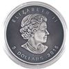 Image 2 : 2015 Canada 1oz Coloured, Gilded & Antiqued .9999 Fine Silver Maple Leaf in Capsule (TAX Exempt).