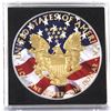 Image 2 : 2017 USA 1oz Coloured & Gilded American Flag .999 Fine Silver Eagle in Capsule (TAX Exempt).