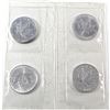 Image 1 : 4 x 1990 Canada 1oz .9999 Fine Silver Maple Leafs in Original Plastic Mint Sheet. 4pcs (TAX Exempt)