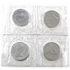 Image 2 : 4 x 1988 Canada 1oz .9999 Fine Silver Maple Leafs in Original Sealed Mint Plastic Sheet. 4pcs (TAX E
