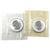 Image 2 : 2007 Pig & 2009 Ox Canada 1oz .9999 Fine Silver Privy Maple Leafs in Original Sealed Mint Plastic. 2
