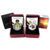Image 1 : 2013 $20 Canadian Maple Canopy - Spring & 2019 $10 Maple Leaves Red Maple Fine Silver Coins. 2pcs (T