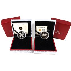 2014 Canada $15 Zodiac Year of the Horse & 2015 $15 Zodiac Year of the Sheep Fine Silver Coins (2015
