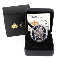 2019 Canada $20 The Beloved Maple Leaf Fine Silver Coin (TAX Exempt).