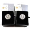 Image 1 : 2017 & 2018 Canada $10 Welcome to the World Baby Feet Fine Silver Coins (2018 capsule is lightly scr