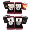 Image 1 : 2011 Canada $10 Maple Leaf Forever, 2013 $10 Maple Leaf, 2017 $10 Maple Leaves & 2019 $10 Maple Leav