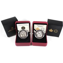 2013 $20 Untamed Canada - Pronghorn Antelope & 2014 Wolverine Fine Silver Coins. 2pcs (TAX Exempt)