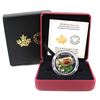 Image 1 : 2015 Canada $20 Venetian Glass Turtle & Broadleaf Flower Fine Silver Coin (TAX Exempt).