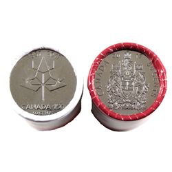 2017 Canada 50-cents Coat of Arms & Canada 150 Special Wrap Rolls. 2 Rolls.