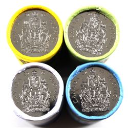 2013, 2014, 2015 & 2016 Canada 50-cents Original Rolls of 25pcs. 4 Rolls.