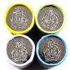 Image 1 : 2013, 2014, 2015 & 2016 Canada 50-cents Original Rolls of 25pcs. 4 Rolls.