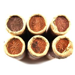 *1964 Canada 1-cent Original Rolls of 50pcs. 6 Rolls.