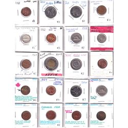 Errors: Estate Lot of Canada Miscellaneous Coin Errors. 20pcs.