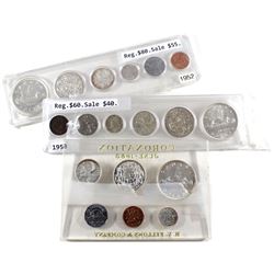 1950, 1952 & 1953 Canada 6-coin Year Sets.3pcs.