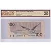 Image 1 : 1988 $100 BC-60aA, Bank of Canada, Thiessen-Crow, Hidden Back Position Number, Replacement, S/N: AJX
