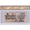 Image 2 : 1988 $100 BC-60aA, Bank of Canada, Thiessen-Crow, Hidden Back Position Number, Replacement, S/N: AJX