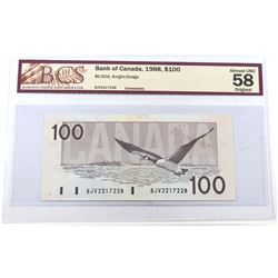 1988 $100 BC-60d, Knight-Dodge, S/N: BJV2217228, BCS Certified AU-58 Original.