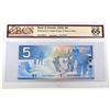 Image 1 : RADAR: 2002 $5 BC-62a-N1-iii, Bank of Canada, Knight Dodge, Printed in 2001, 3 Digit RADAR, S/N: ANV
