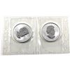Image 2 : 2004 Canada Libra Privy Mark 1oz Fine Silver Maple Leafs Sealed in Mint Plastic. 2pcs (TAX Exempt)