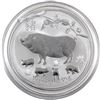 Image 1 : 2019 Australia 5oz Year of the Pig .999 Fine Silver Coin (capsule has a crack, coin is fine). TAX Ex