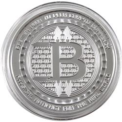 Anonymous Mint 1oz Bitcoin Value Conversion .999 Fine Silver Proof Round in Capsule with COA. One si