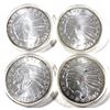 Image 1 : 4 x Golden State Mint 1oz 1929 Liberty Indian Head .999 Fine Silver Rounds in Capsules. 4cps (TAX Ex