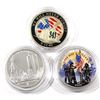 Image 1 : 3x September 11, 2001 Commemorative 1oz .999 Fine Silver Rounds of Different Designs in Capsules. 2 