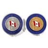 Image 1 : Pair of 1867-1967 Canada's Own Flag Centennial Enameled Medals in Hard Plastic Holders. Both medal t