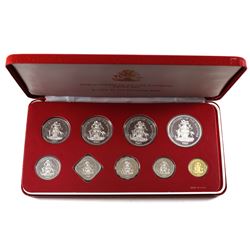 1982 Commonwealth of the Bahamas 9-coin Proof Set Minted by the Franklin Mint in Original Case with 